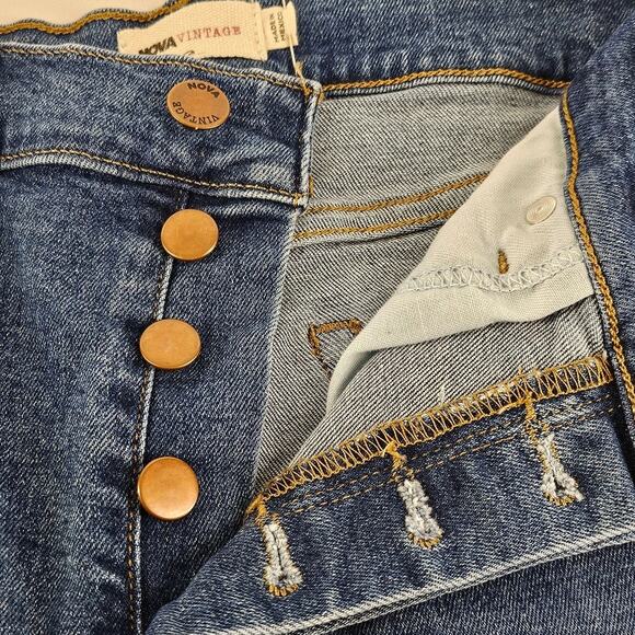 NOVA VINTAGE WOMEN'S BLUE WASH DENIM JEANS SIZE 26 – STYLE NVHRST836M BUTTON FLY - Picture 8 of 14